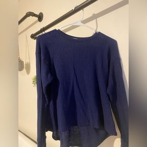 Blue long sleeve light sweater